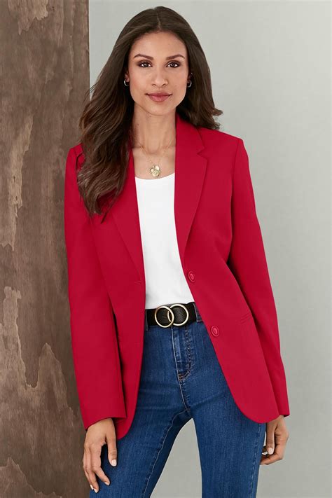 Fully Lined Wool Blend Blazer Blazer Outfits For Women Red Blazer Outfit Blazer Outfits