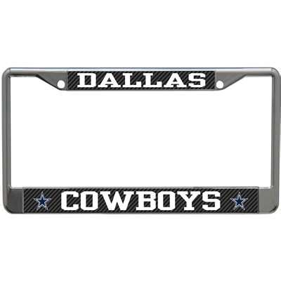 Dallas Cowboys Metal License Plate Frame - Carbon Fiber