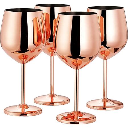 Amazon Oak Steel Set Of 4 Elegant Stainless Steel Champagne