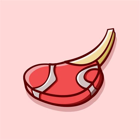 Tomahawk steak cute illustration concept in cartoon style 17186771 ...