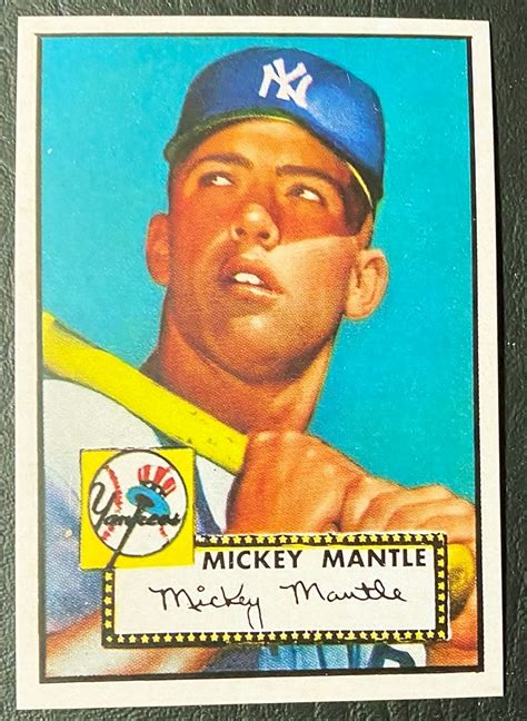 1952 311 Mickey Mantle Rookie Reprint Mint Condition New Etsy