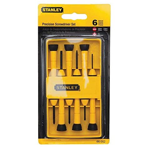 Stanley Tools 6-Piece Precision Screwdriver Set, Black/Yellow – Upweets ...