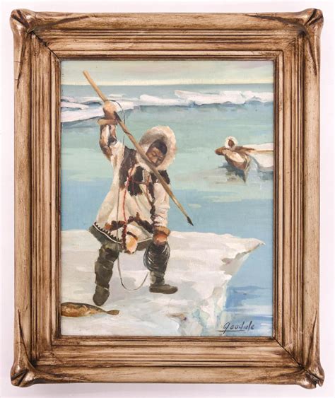 Sold Price Harvey Goodale Alaska Inuit Hunting Oil On