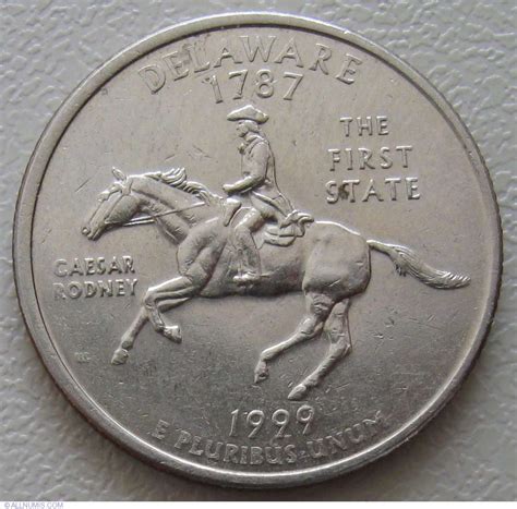 Coin Of State Quarter 1999 D Delaware From United States Of America