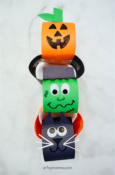 Easy Paper Chain Halloween Decoration For Kids To Make - Artsy Momma