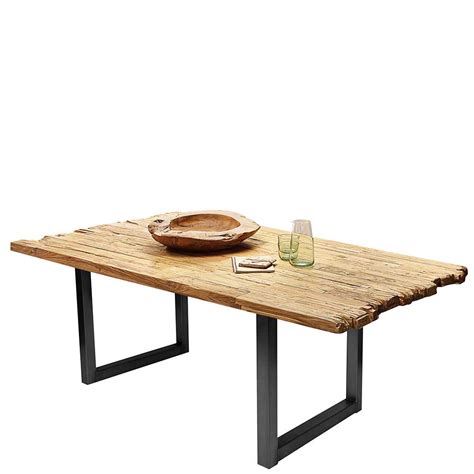 K Chentisch Greneca Aus Teak Recyclingholz Und Eisen Im Loft Design