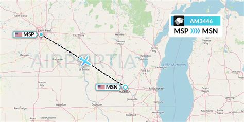 AM3446 Flight Status Aeromexico: Minneapolis to Madison (AMX3446)