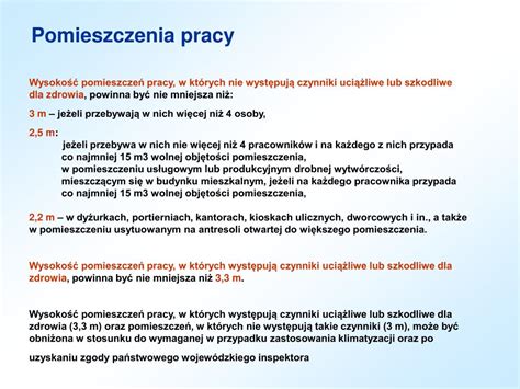 PPT Wymagania bhp dotyczące budynków i pomieszczeń pracy oraz