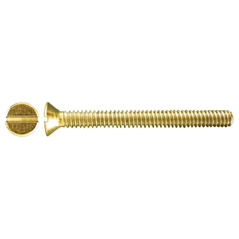 Precision Flat Head Brass Machine Screws X In Slotted Drive