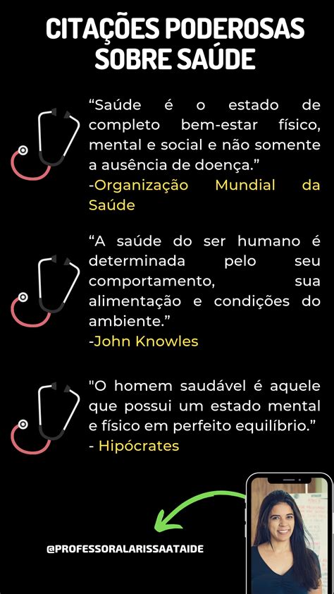 Citações poderosas sobre Saúde Planos de estudo enem Citações