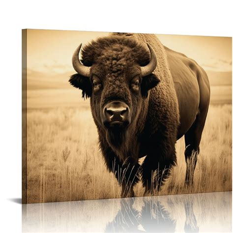 Nawypu Bison Wall Art Buffalo Artwork Buffalo Wall Art Buffalo