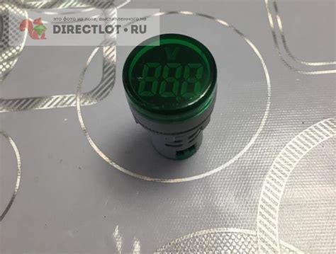Индикатор напряжения цифровой 22мм 6-100V DC зеленый купить в ...