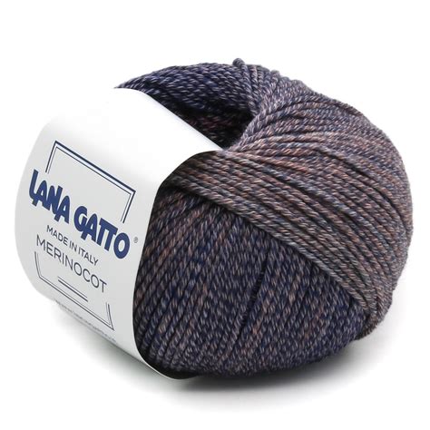 Пряжа Lana Gatto Merinocot Melange (30327 VIOLA / MUCRONE) Меринос ...