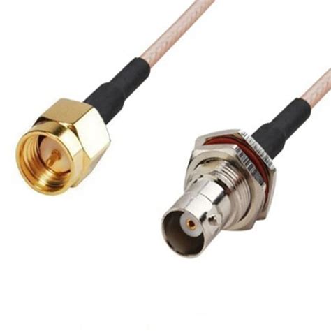 Buy Allishop Cable Sma Male Plug To Bnc Female Bulkhead Rg316d Double Shielded