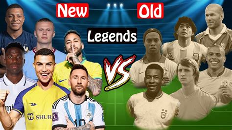 Old Legends VS New Legends Mbappe Ronaldo Messi Pele Maradona Neymar