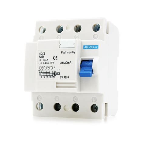 Magnetic F F F Residual Current Circuit Breakers Rccb For