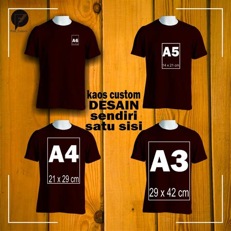 Jual Set Kaos Sablon Desain Bebas Satu Warna Ukuran Sablon A3 A4 A5