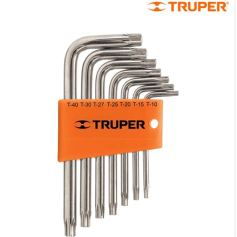 Juego De Llaves Torx Piezas Con Organizador Truper