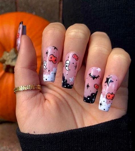 I Love Halloween Press On Nails Halloween Nails Luxury Nail Set Press Ons Glue On Nails Etsy