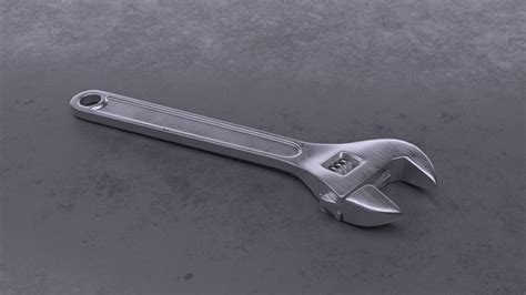 Adjustable Wrench 3D Model Realtime CGTrader