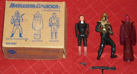 1979 Battlestar Galactica 3 Figure Set Baltar Cylon Commander And Lucifer By Mattel Action