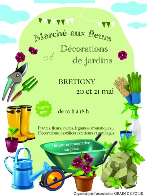 Marché aux fleurs et décorations de jardins à Bretigny 21 2023