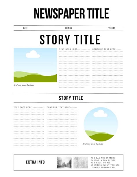 Family Newspaper Canva Template, Canva Newspaper Template, Homeschool ...