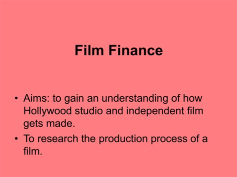 film finance