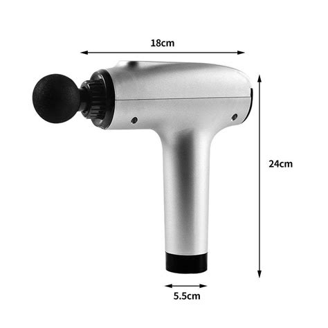 Massage Gun Deep Tissue Percussion Massager Muscle Vibrating Relaxing Lcd 4 Head Silver Artofit