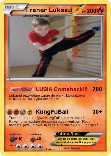 Pokémon Trener Lukasul LUSIA Comeback Twoja własna karta pokemon