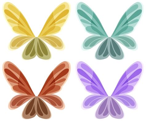 Premium Vector Collection Of Butterfly Wings Vector