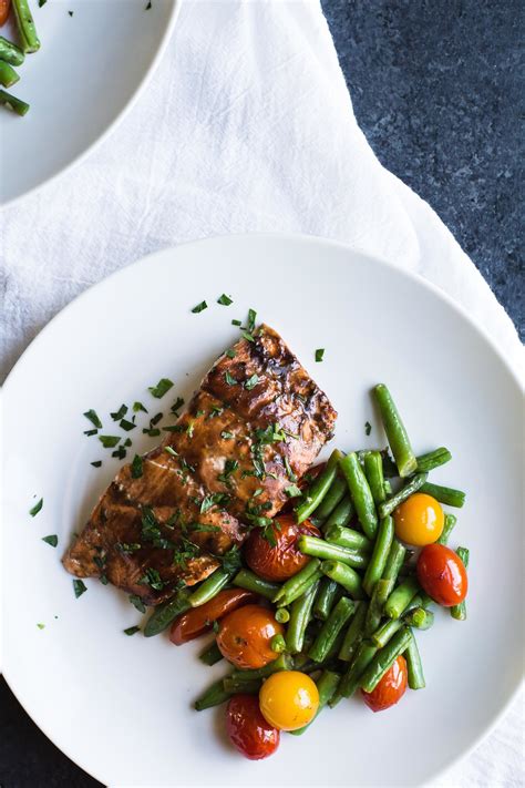 Sheet Pan Balsamic Salmon With Roasted Tomatoes Green Beans And Learning To Rest In The Chaos