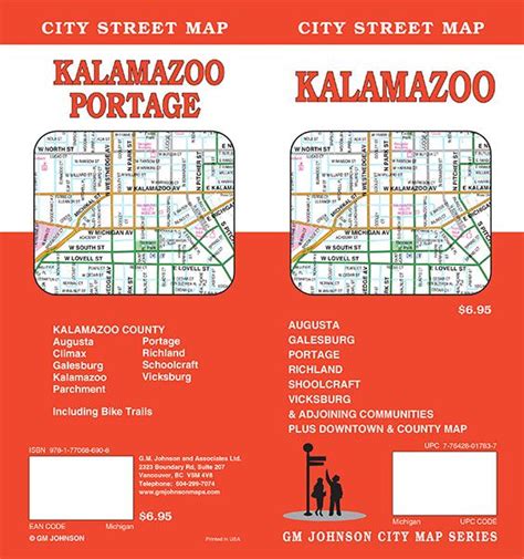 Kalamazoo Michigan Street Map Gm Johnson Maps