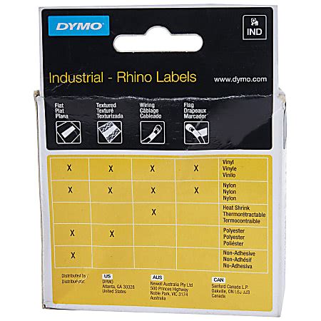 Dymo Rhino Heat Shrink Tube Labels 14 Width X 60 Length Thermal