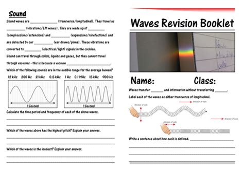 Igcse Waves Revision Booklet Teaching Resources