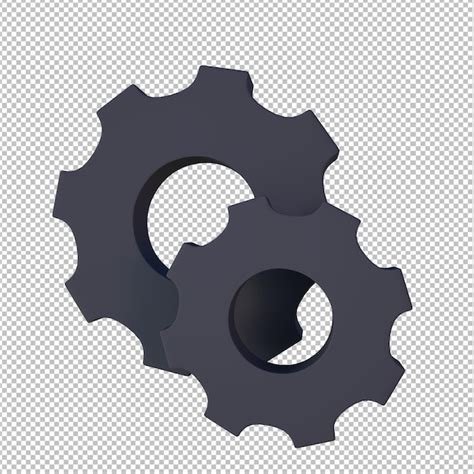 Premium PSD 3d Illustration Object Gears