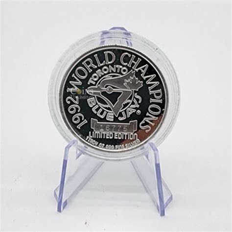 1992 World Series Champions Toronto Blue Jays 1 Oz 999 Fine Silver Medallion W Box And Coa