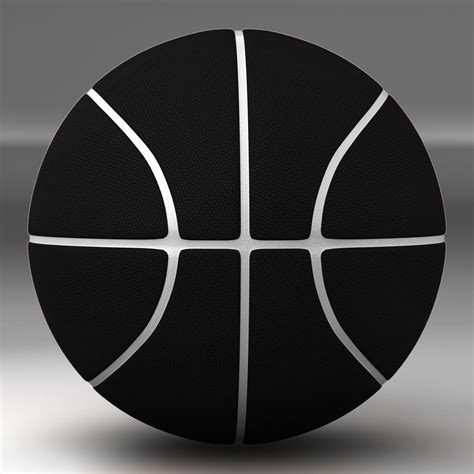 Black basketball ball 3D Model - FlatPyramid