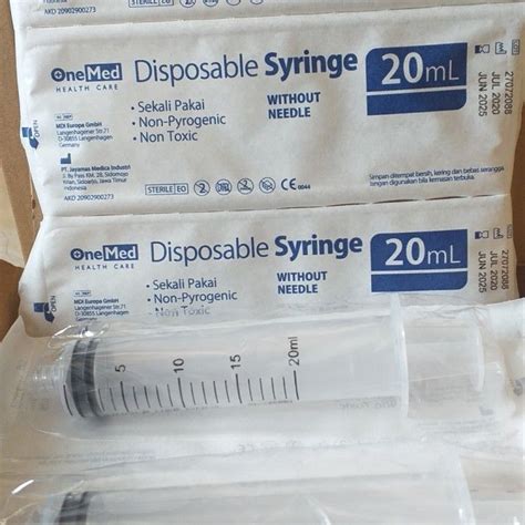 Spuit 20 Cc Onemed Spuit 20 Ml Sped 20 Cc Disposable Syringe