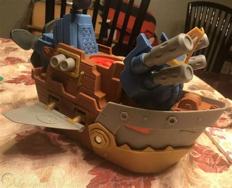 Fisher Price Imaginext Pirate Ship Boat Cannons Shark Ship And