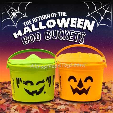 McDonald's Halloween Pails Happy Meal Toys Official Review Complete Set ...