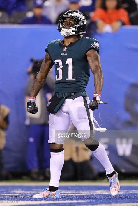 Jalen Mills Of The Philadelphia Eagles Reacts After Breaking Up A