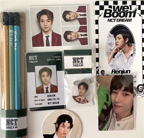 Nct Dream Renjun We Boom Student Id Photocard Keychain Set Hobbies