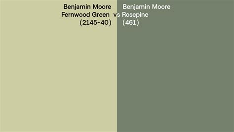 Benjamin Moore Fernwood Green Vs Rosepine Side By Side Comparison