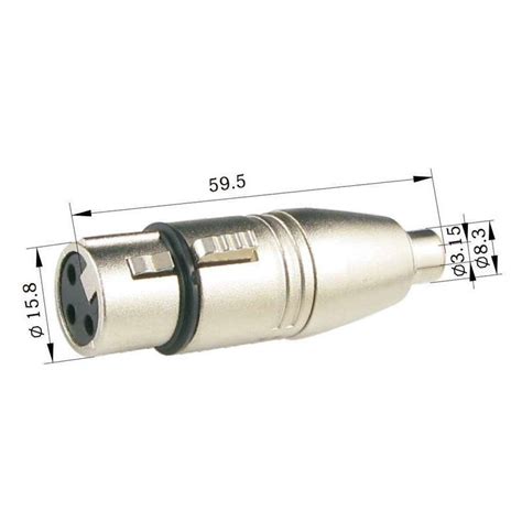 Adaptador Canon Xlr Pinos F Mea Rca F Mea