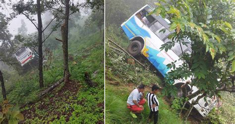 रामेछापको लिखुमा यात्रुबाहक बस दुर्घटना ७ जना घाइते २ को अवस्था