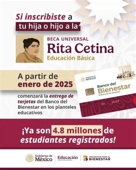 Beca Rita Cetina Requisitos Para Recoger La Tarjeta En Y Cu Ndo