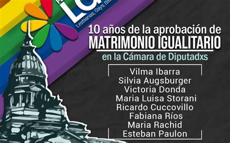 Charla Por Los 10 Años Del Matrimonio Igualitario En Argentina Infocielo