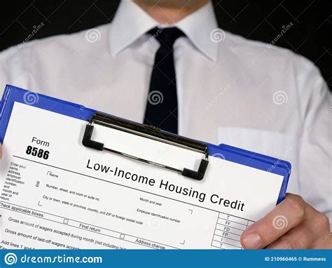 Form Low Income Housing Credit Stock Image Image Of Computer