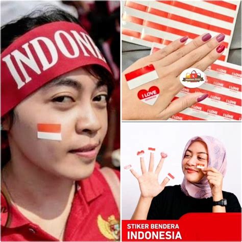 Jual 25pcs Stiker Pipi Bendera Merah Putih Sticker Dekorasi Dirgahayu